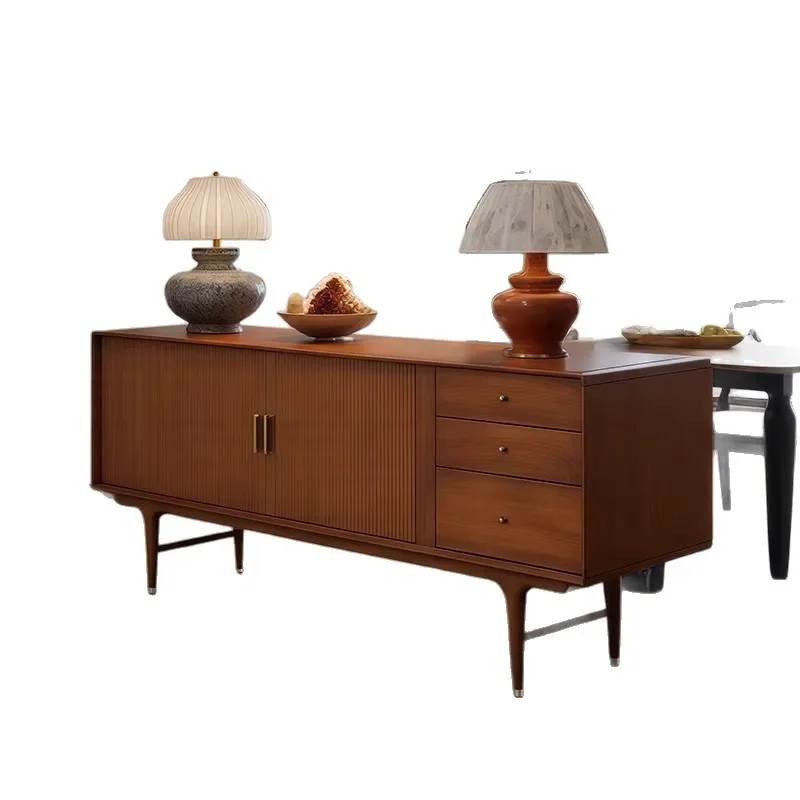 

medieval solid wood dining side cabinet, living room home wall locker, retro storage tea bucket cabinet