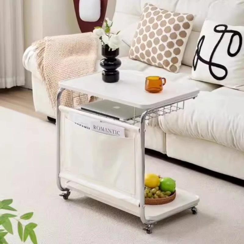 

Silver Portable End Table Living Room Design Unique Metal Nordic Small Corner Side Table Space Saving Salontafel Furniture