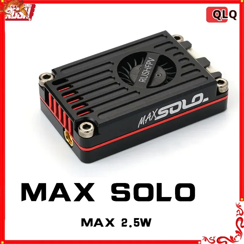 

RUSH TANK MAX SOLO VTX 2.5W High Power VTX 48CH Video Transmitter with CNC shell for RC FPV Long Range Fixed-wing Drones