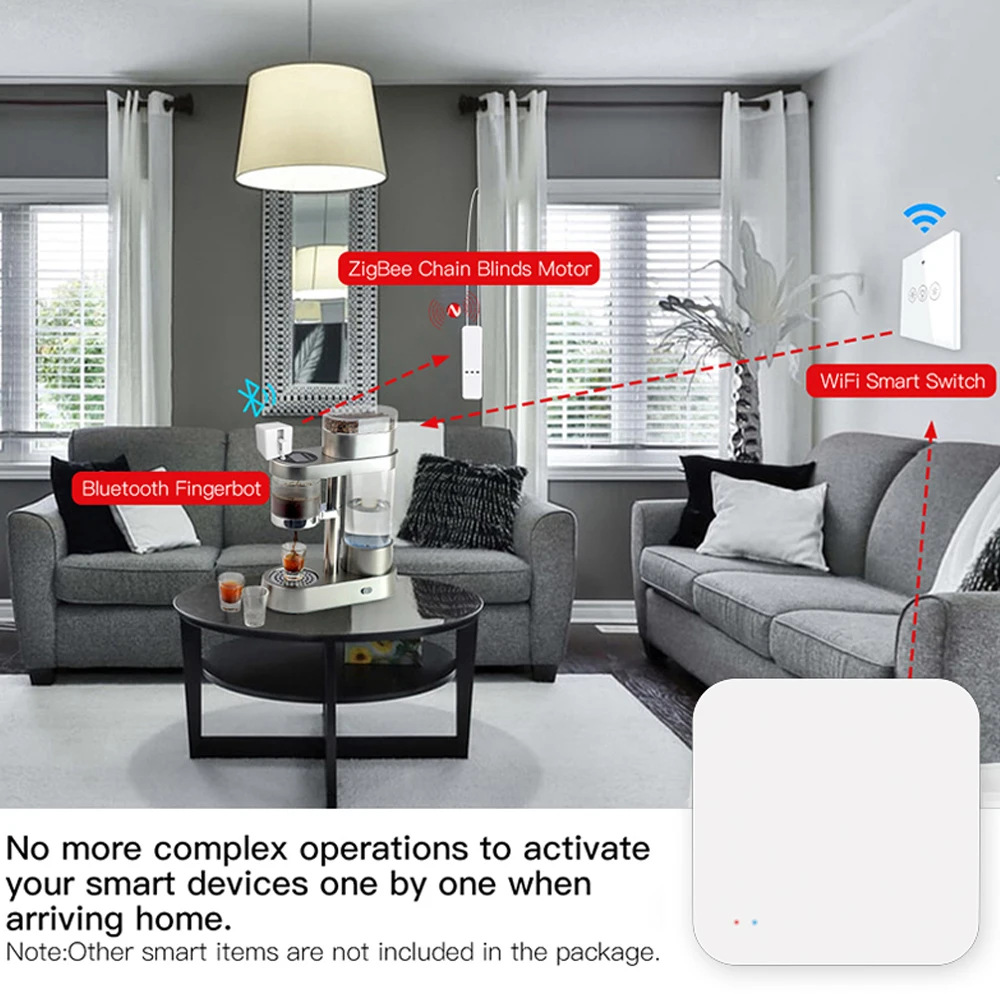 Maiha-Controle Remoto Sem Fio, Hub de Gateway, Tuya, ZigBee 3.0, Vida Inteligente, Aplicativo, Casa, Funciona com Alexa, Assistente do Google,