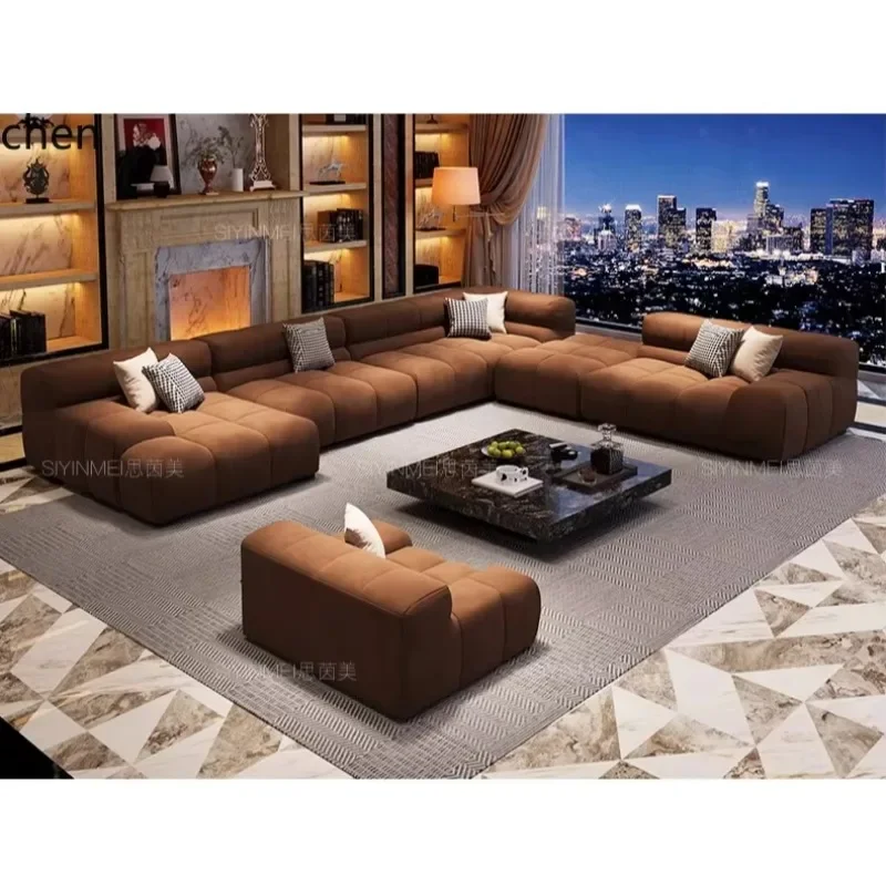 PYH Retro Simple Light Luxury Premium Fabric Sofa High-End Rest Area Reception Business Sofa