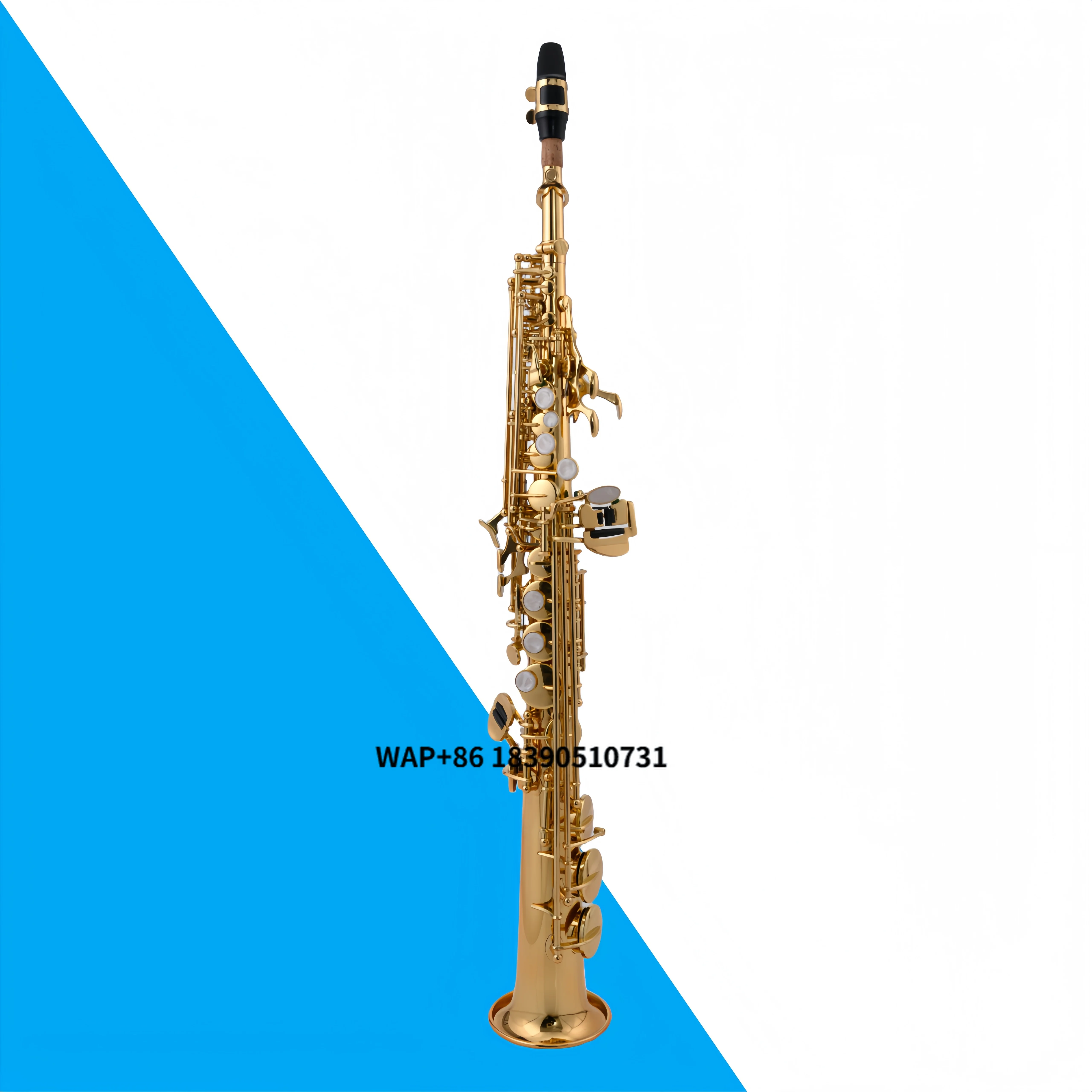 

Wholesale High-Pitched Saxophone with Golden Carved Shell Button Manufacturer's Two-Blowing Mouthpiece