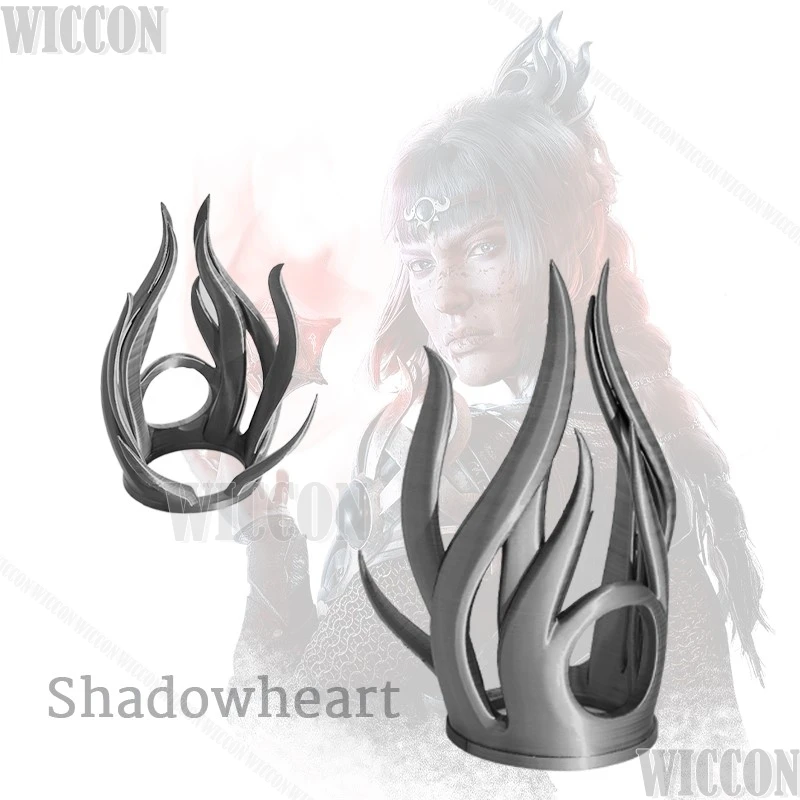 Anime Shadowheart 3D Printed Hairpin Game Baldur\'s Jenevelle Hallowleaf Acolyte BG3 Gate 3 Cosplay Wig Head Chain props Women