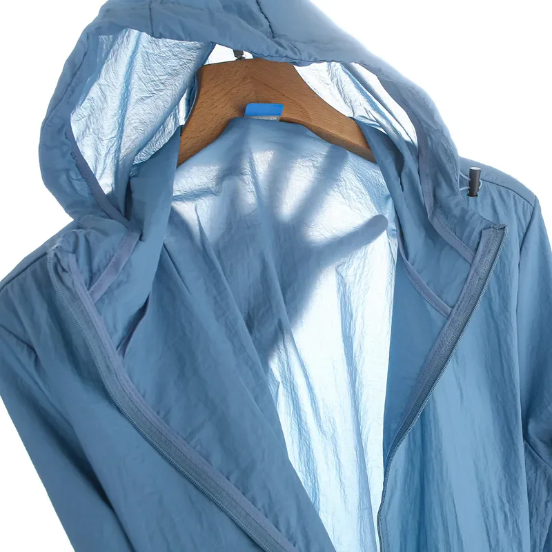 

Ultra-Light Waterproof Pure Color Hat Sun Protection Clothing Thin Breathable Summer Net Skin Jaet Outerwear for Men