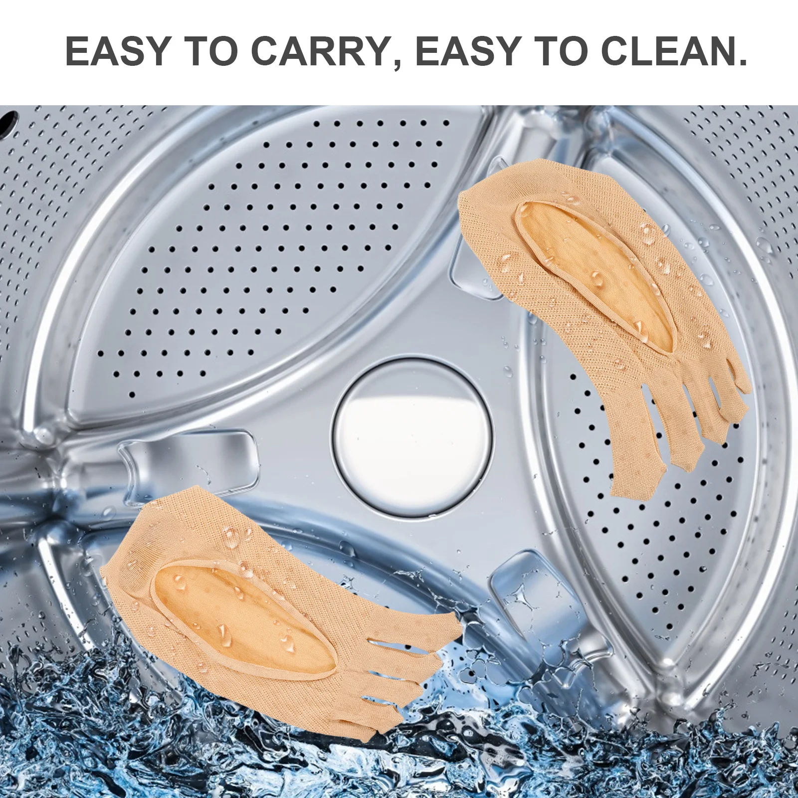 زوجان من الجوارب النسائية المضغوطة لتدوير القدم غير القابلة للانزلاق، جوارب ناعمة قابلة للتنفس بخمسة أصابع