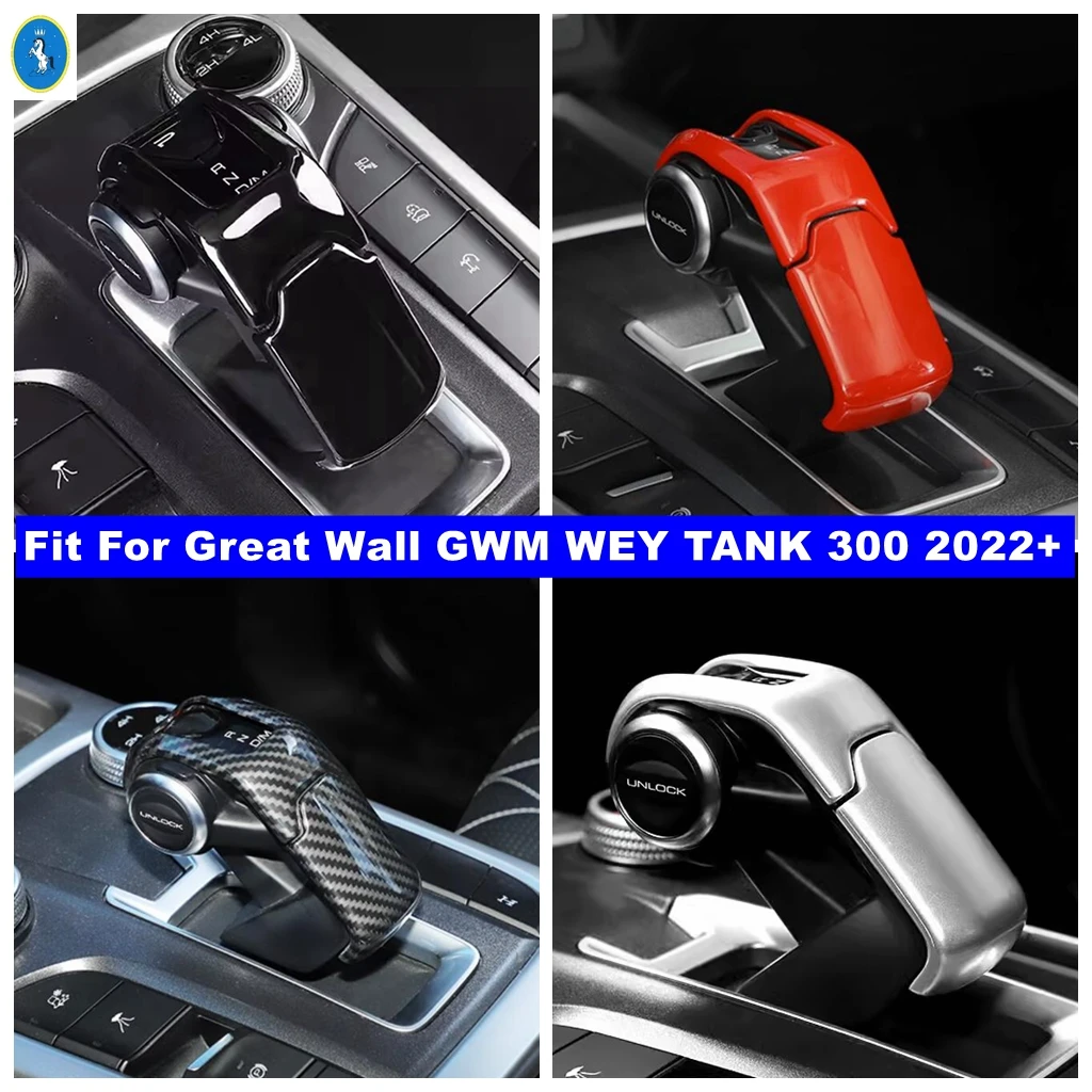 

Transmission Gear Shift Shifter Knob Gear Head Handle Cover Trim For Great Wall GWM WEY TANK 300 2022 2023 Interior Accessories