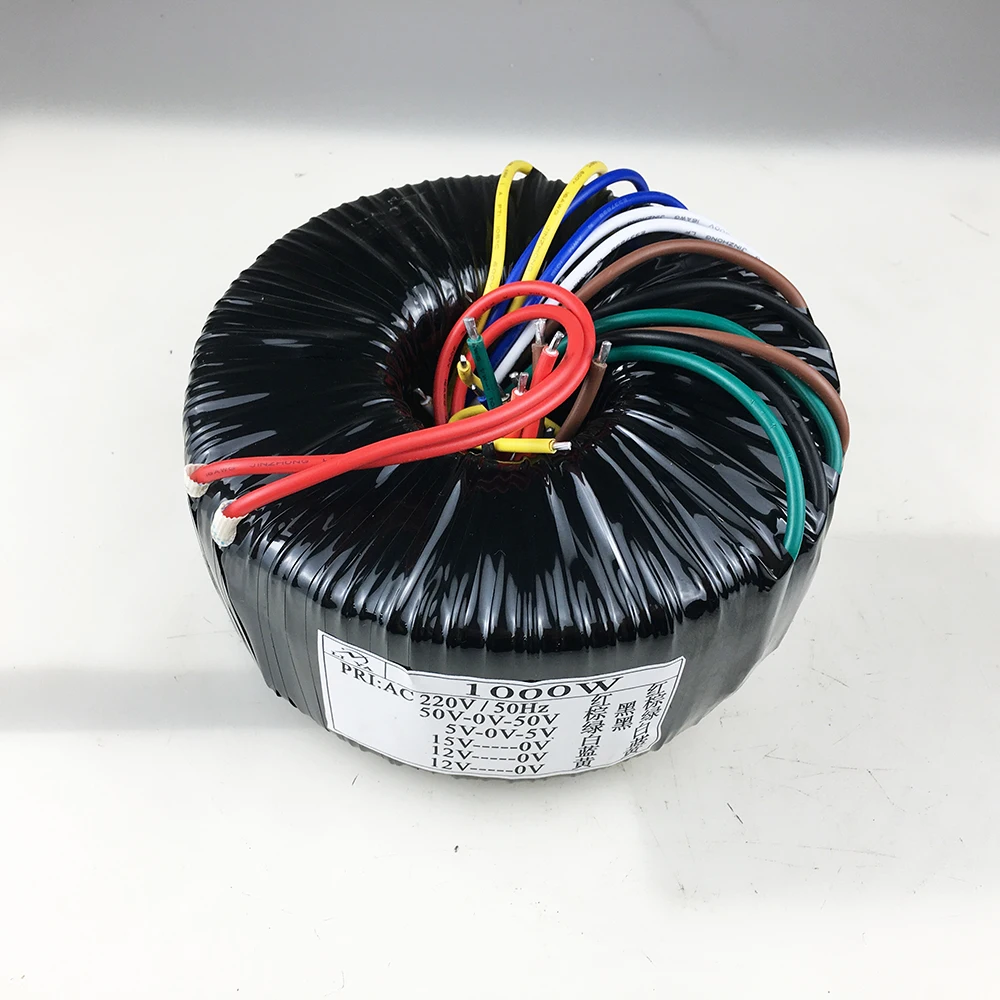 1000W toroidal transformer ring 220V to 5V8V10V12V14V16V18V20V transformer pure copper can be customized