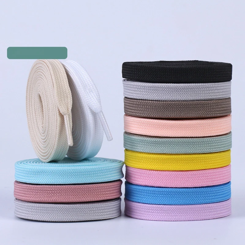 Classic Solid Color Laces 0.8cm Wide Flat Shoes Sneakers shoelaces Shoe Accessories 100/120/140cm shoelace 1Pair