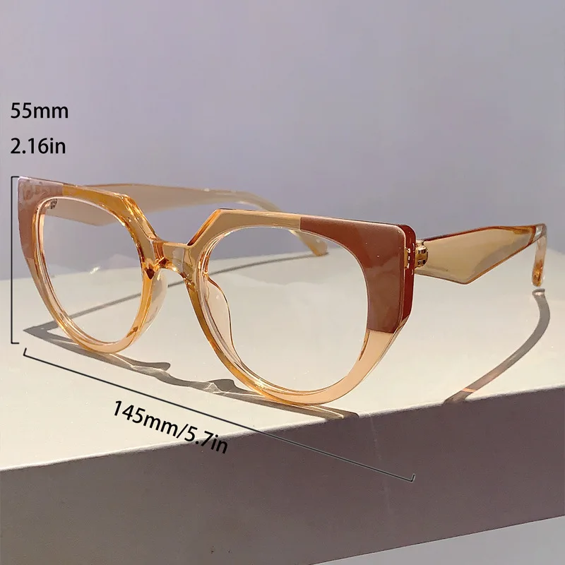 Trendy New Optical Eyewear Anti Blue Light Cat Eye Sexy Ladies Flat Glasses Spectacle Eyeglasses Frame Computer Eye Glasses