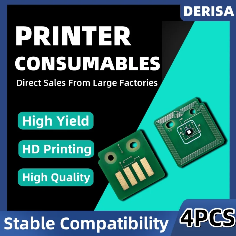 4pcs Toner Chip for Xerox WorkCentre 7845 7525 7830 7835 7840 7855 7970 7556 Printer  006R01509 006R01512 006R01511 006R01510