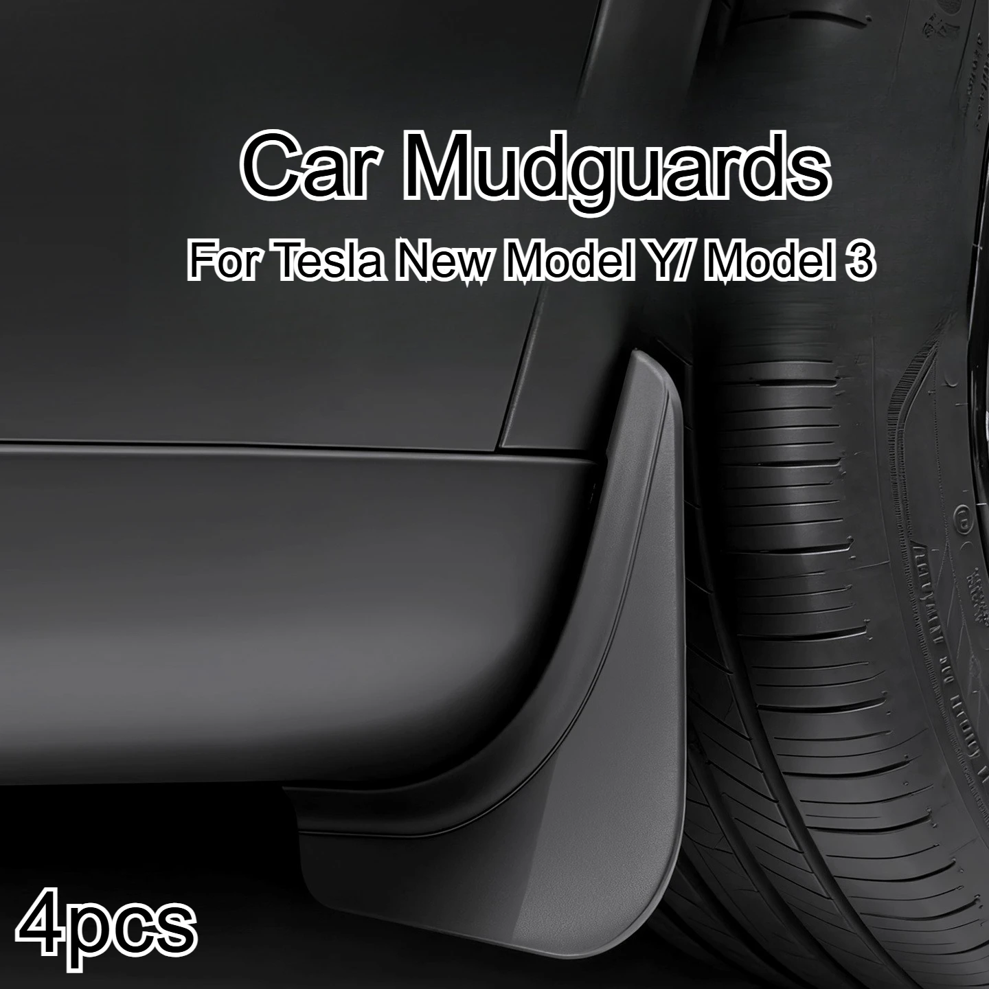 

Car Mud Flaps No Drilling Splash Guards Front Rear Fenders Mudguards Anti-splash Travel Accessories for Tesla Model Y Model 3