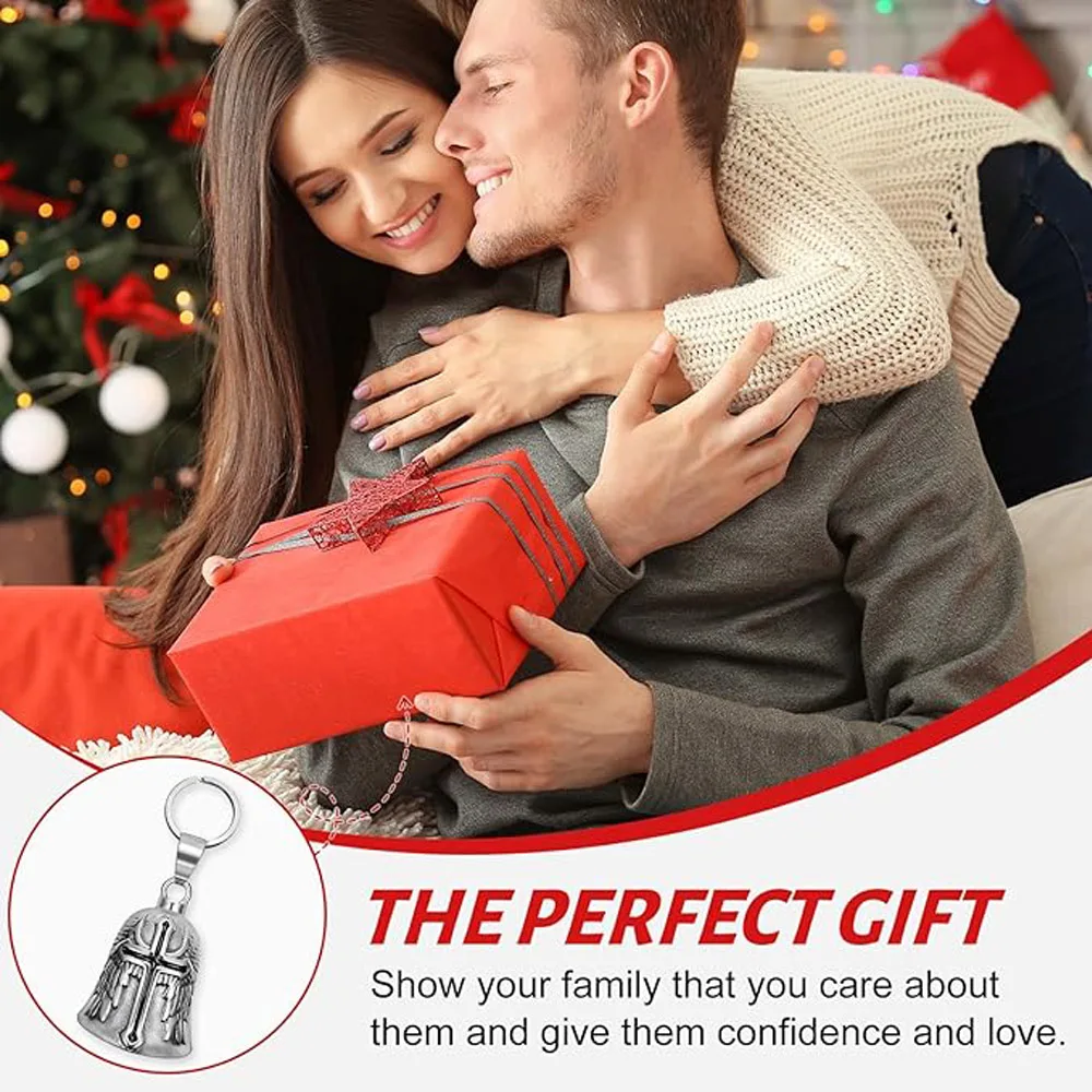 سلسلة مفاتيح محظوظة للدراجة النارية من Guardian Bell، جرس دراجة نارية أسود زيتي، واقي لسائقي الدراجات النارية، ملحقات السيارات الكهربائية للدراجات النارية #4