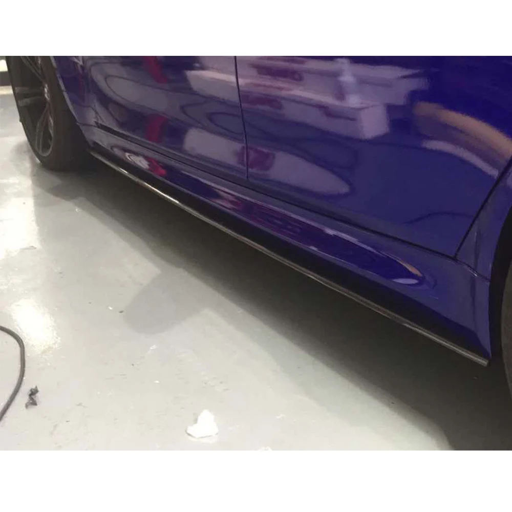Two Side Carbon Fiber Side Bumper Extension Skirt Splitter for BMW F80 M3 F82 F83 M4 F32 F33 F36 420 428 435 440 2014-2020