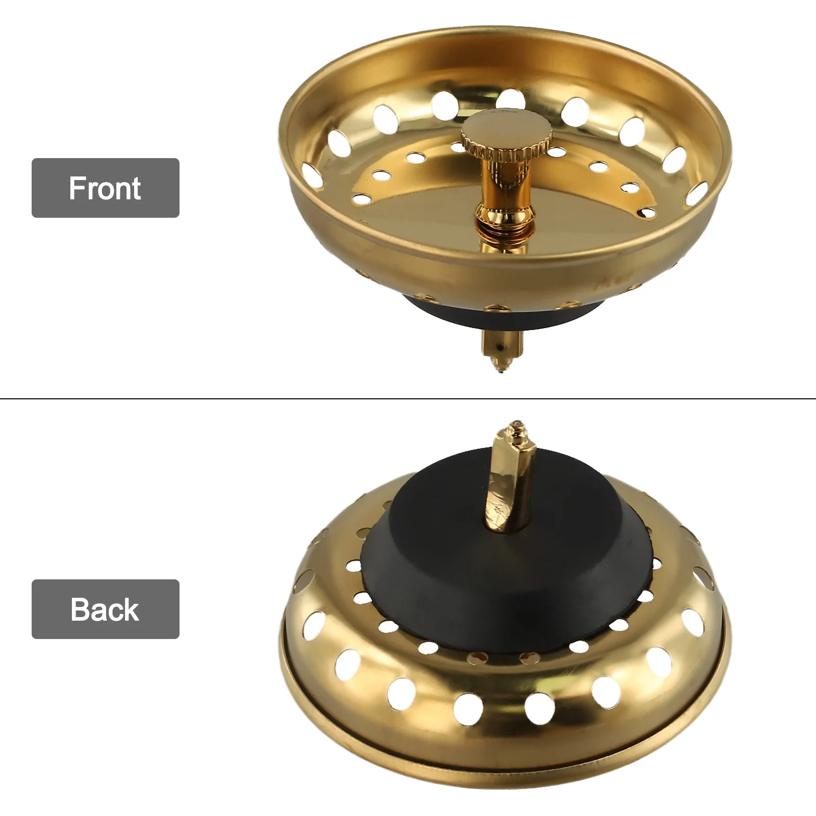 Drainage Management Kit Gold Sink Basket Clog Prevention Drain Strainer Multifunctional Sink Use Easy To Clean