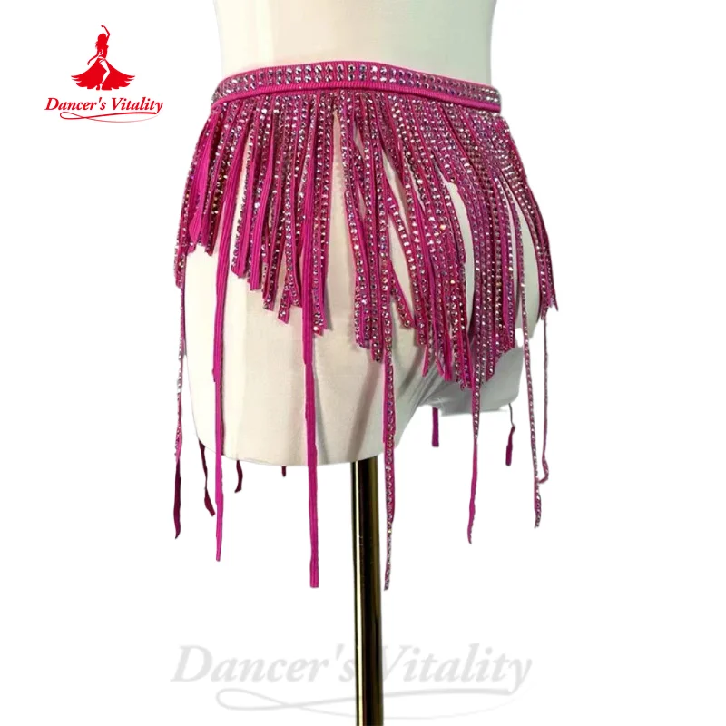 Belly Dancing Costume for Women Customized Senior AB Stones Tassel Hip Scarf Oriental Dance BellyDance Performance Belts