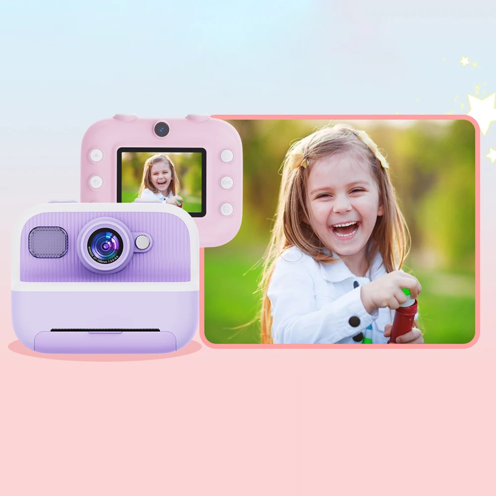 Kids Mini Instant Print Camera Dual Lens Digital Photo Camera HD 1080P Video Photo Printing Camera for Kids sofortbildkamera