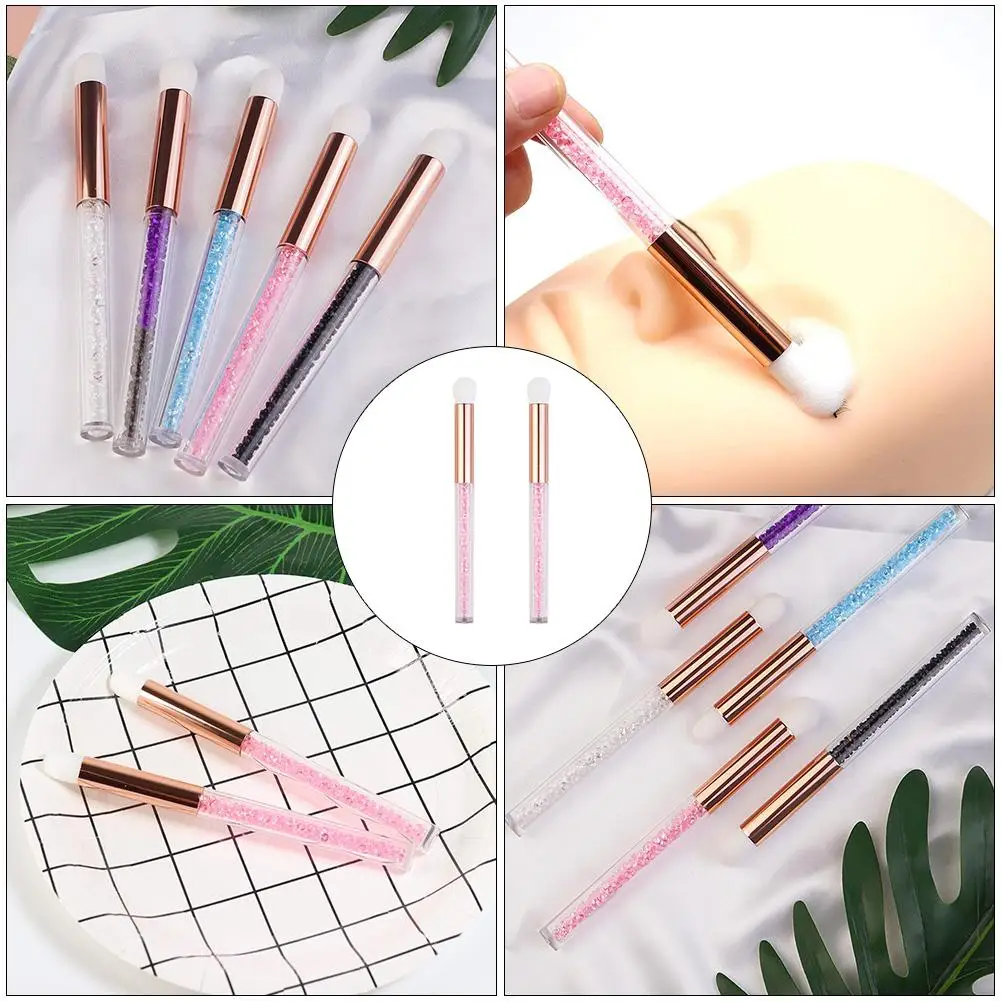2 pezzi pennello per ombretto strumento per trucco applicatore per punti neri donna manico in ABS pulizia accessori di bellezza naso in fibra fine