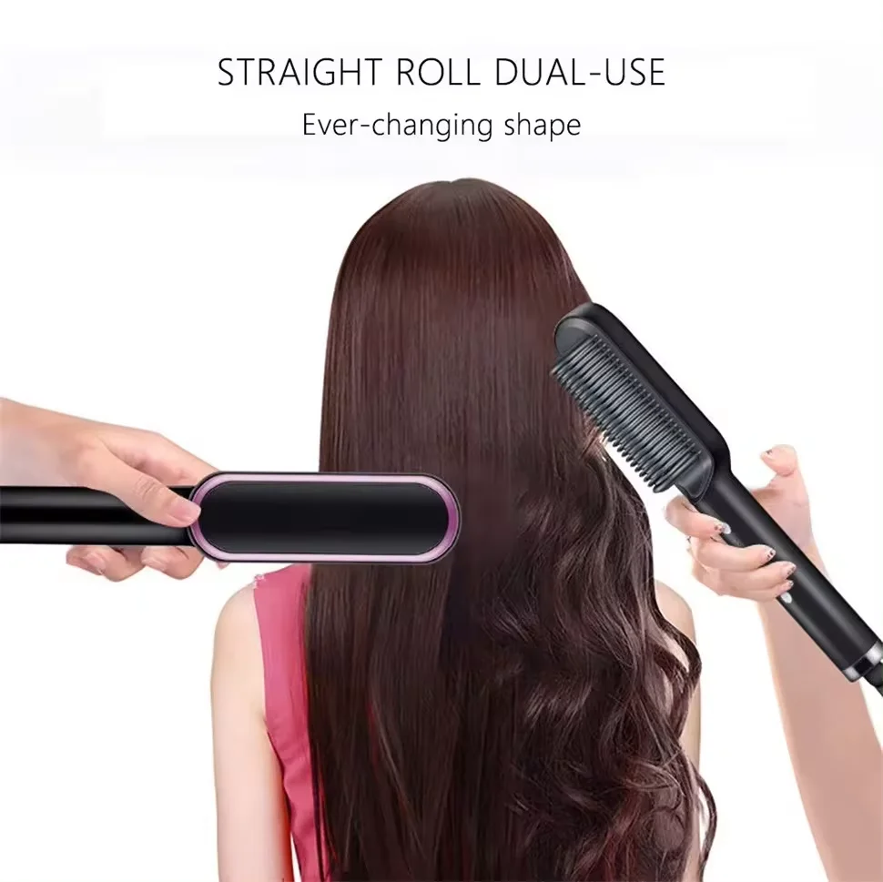 Straight Hair Comb Clamp Dry Wet Dual Use Does Not Damage Hair Non-Negative Ion Lazy Artifact Multifunctional Hair Style Brush image 2