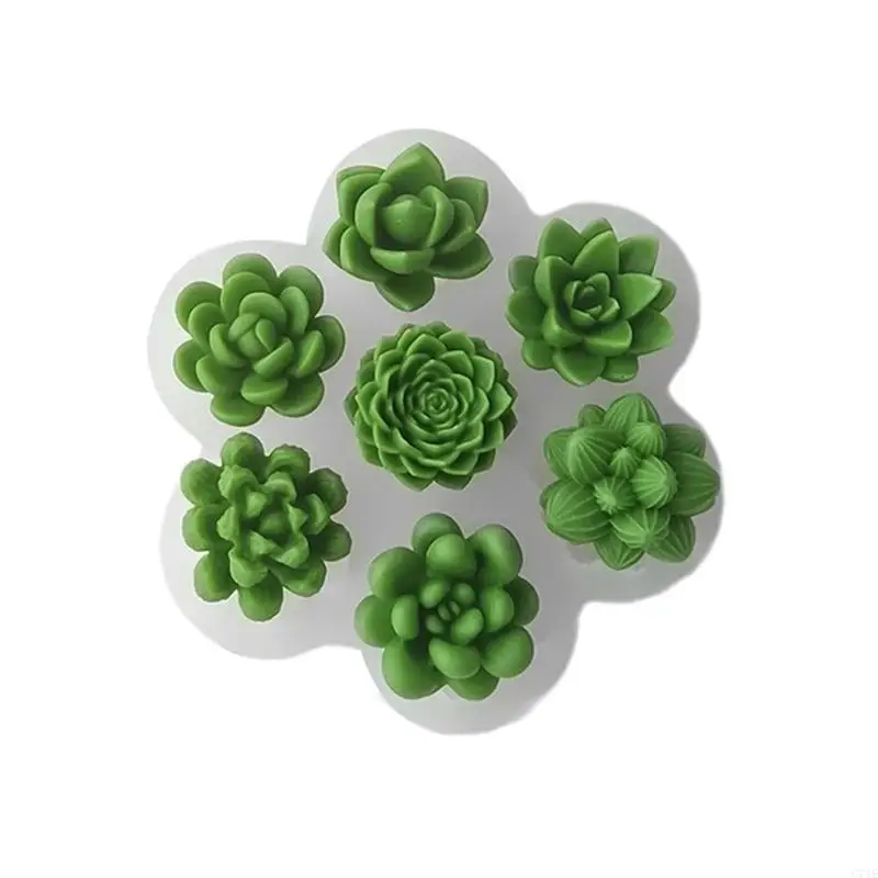 Shaped Crystal Epoxy Plaster Ornaments Mold Easy Demold Silicone Mold for Succulent Plant Crystal Pendant