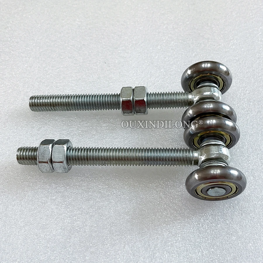 Brand New 4PCS Metal Heavy Sliding Door Rollers Industrial Hanging Rail Wheels Loading 100KG/PCS