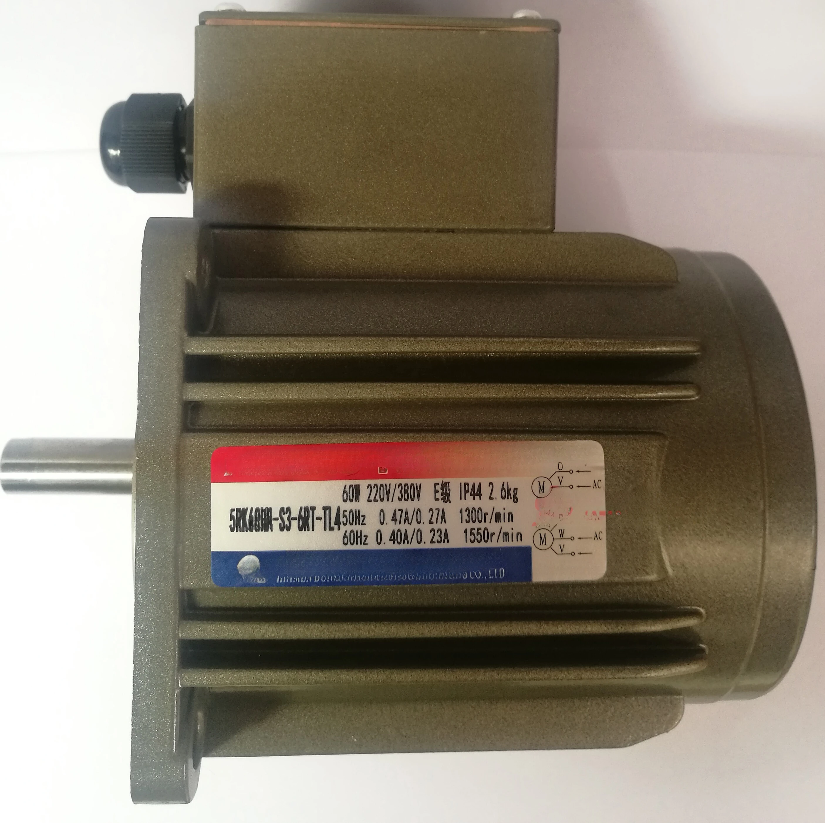 3 상 비동기 모터, 5RK60NA-S3-6RT-TL4, 60W, 220V, 380V