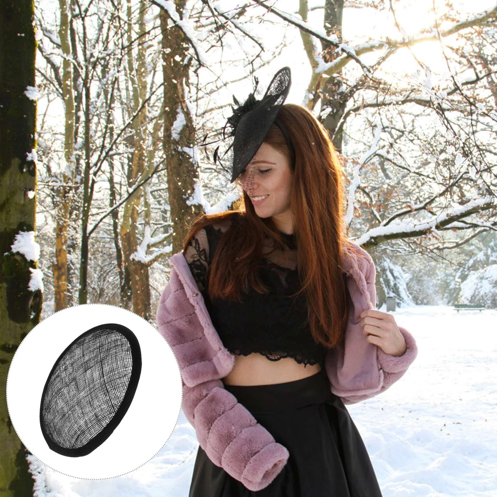 1 قطعة قبعة ورأى الكتان أنيق دائم DIY بها بنفسك قبعة صنع الملحقات شبكة أغطية الرأس التصميم الإبداعي أغطية الرأس الملحقات