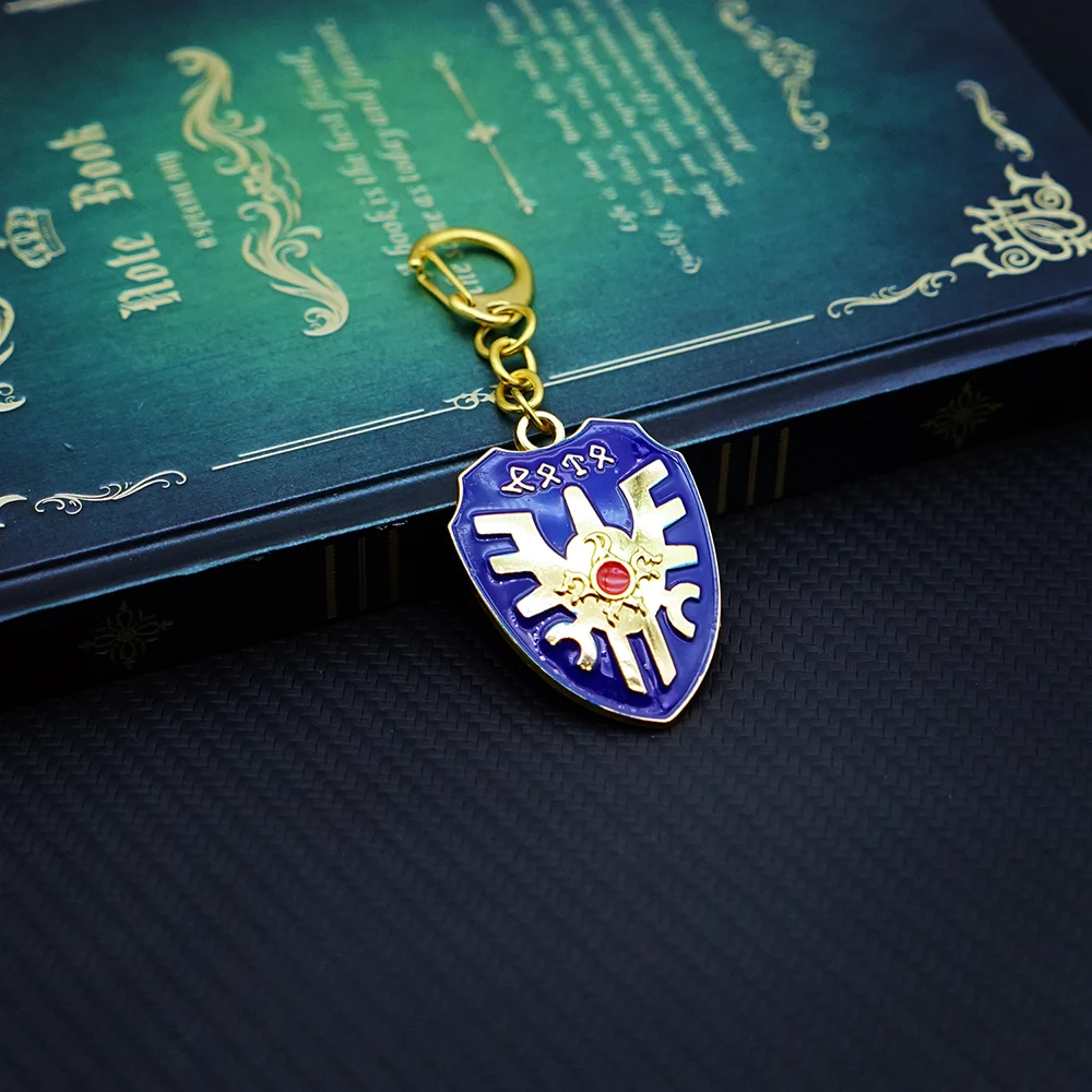 Doragon Kuesuto Keychain Shield Sword of Road Key Chain Dragon Quest Keyring Keychains for Men Game Accessories Car llaveros