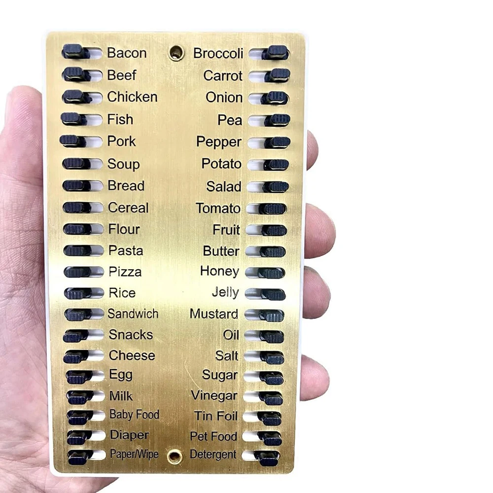 Sliding Shopping List With Clear Scale Shopping Memory Reminding Board For Home Party Use