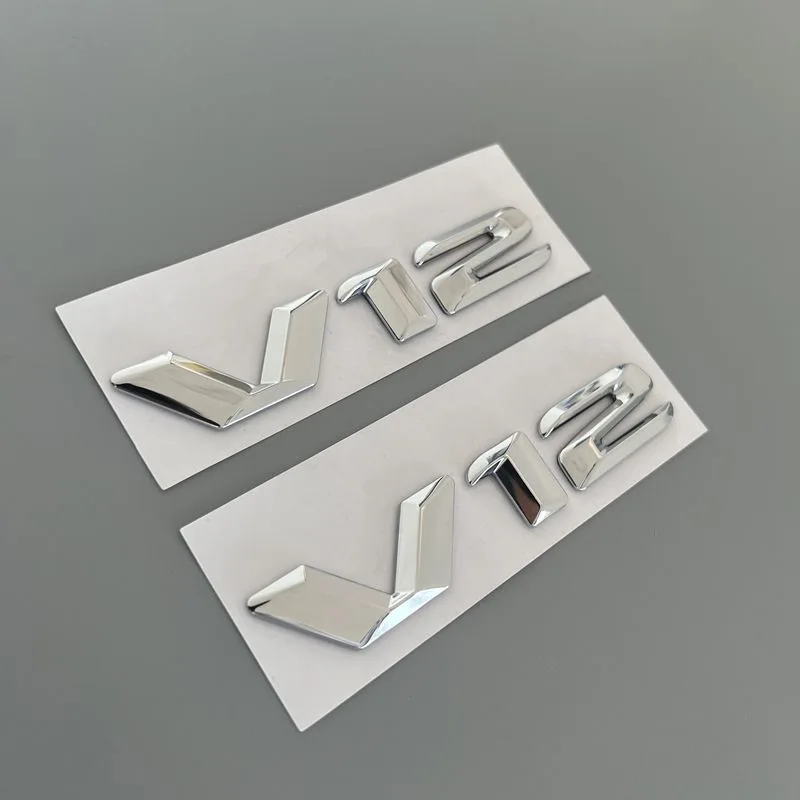 V12 Car Fender Side Badge Tail Trunk Emblem Sticker for Mercedes Benz S Class S400 S300 S600 W210 W212 W204 W205 W207 W168