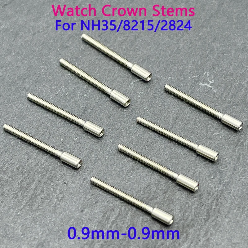 0.9mm-0.9mm Stem Extensions Extenders Repair Watch Crown Stems Fits NH35 8215 2824 Movement for Self Repairers Watchmakers