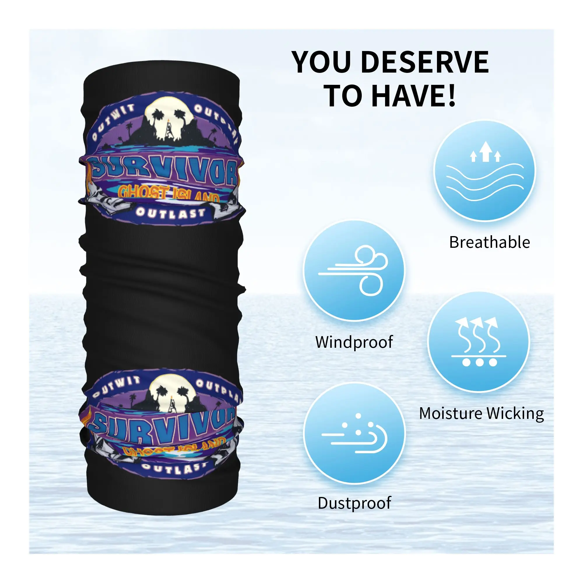 ผ้าพันคออเนกประสงค์สำหรับกิจกรรมกลางแจ้ง  แบบกันลม  สำหรับขี่จักรยาน  ลายรายการทีวีผจญภัย  ซัเวอร์ไนส์