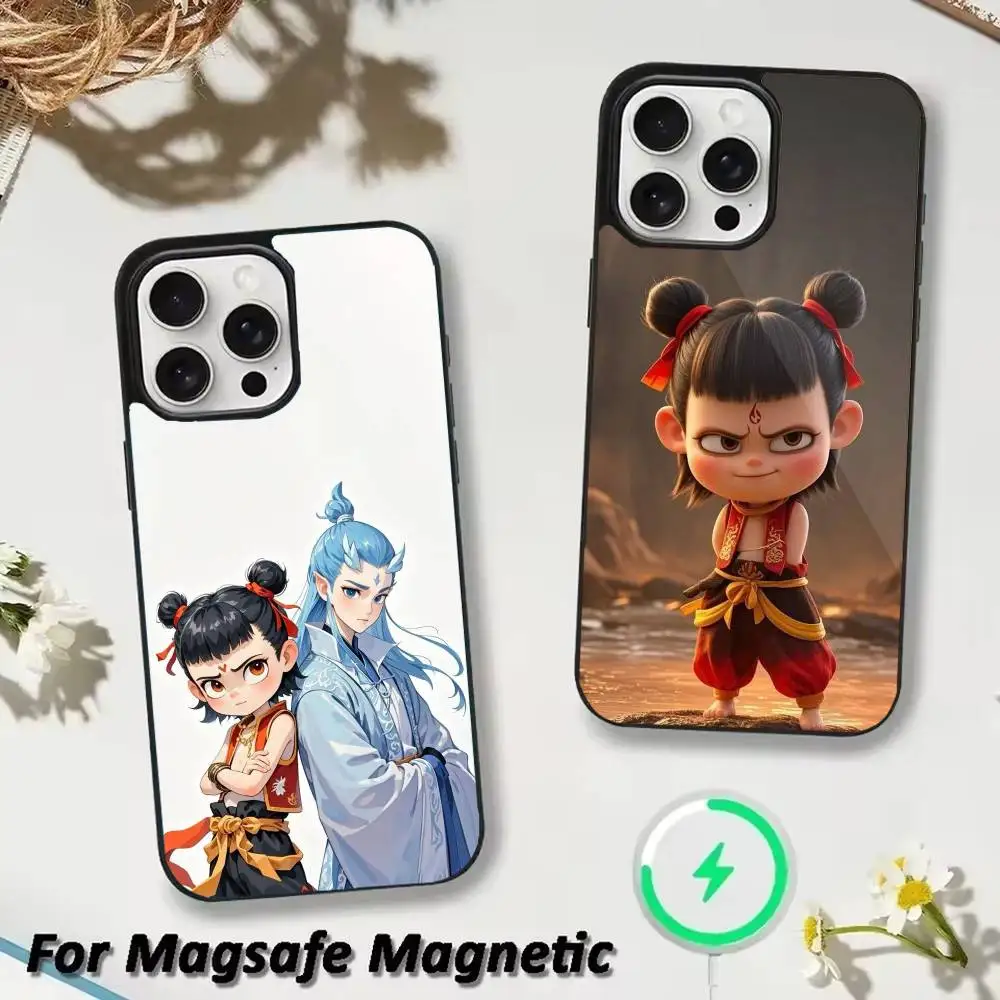 

N-Nezha wallpaper Phone Case For iPhone 17,16,15,14,13,12,Plus,Pro,Max for Magsafe Magnetic Wireless Charging