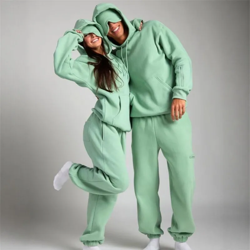 

Fashionable Hoodie Top Pants Set Women's Casual Sportswear Long Sleeve Winter Outfit Long Pants Ensemble Student Work Uniform