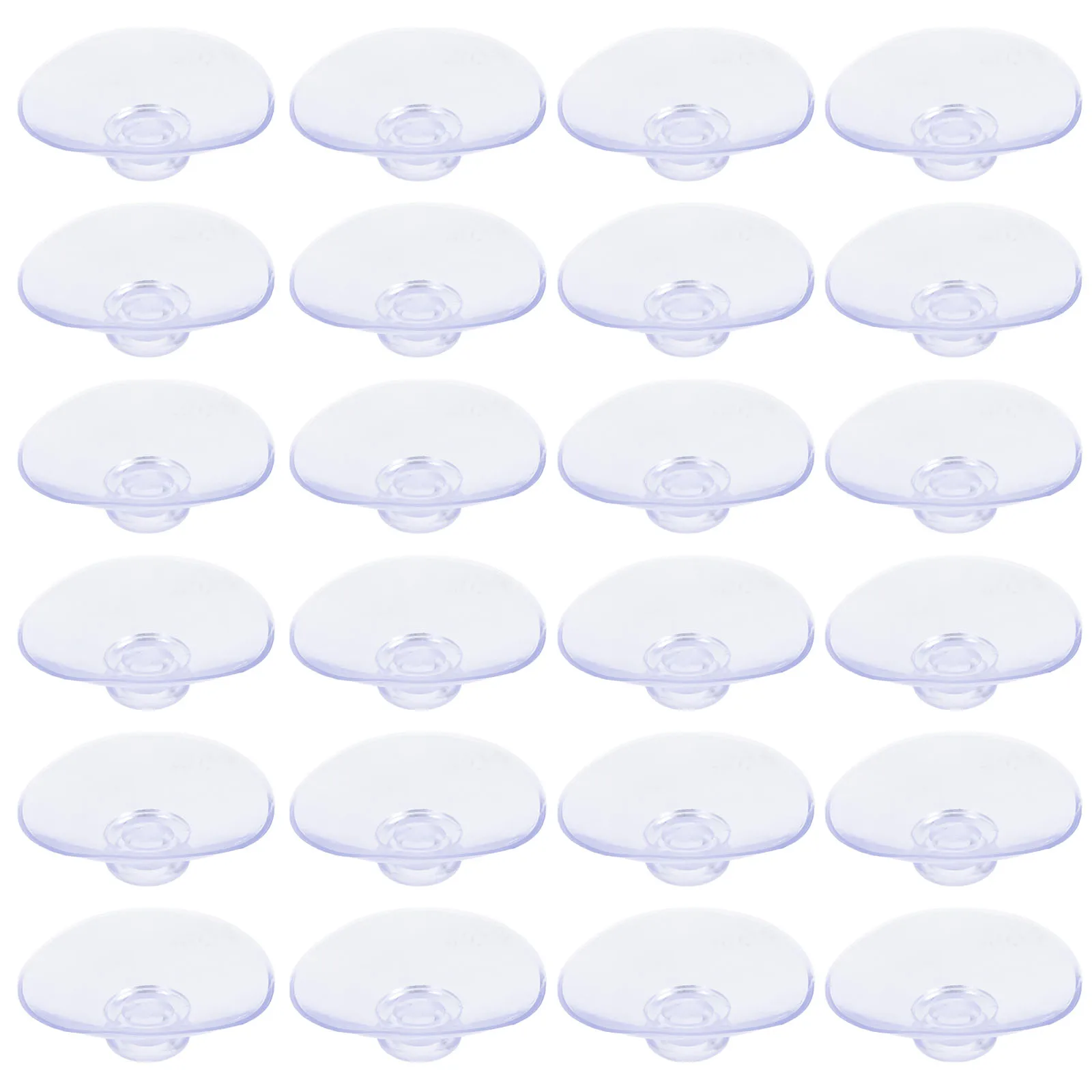 

100pcs Cup Hooks Strong Heavy Duty Transparent PVC Mushroom Head Bathroom Accessories Hanging Organizer Large Pack Holder