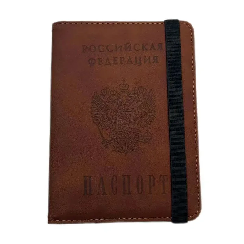 Rusland Paspoorthouder RFID PU Lederen Paspoorten Cover van Russische Federale Beveiligingsservice Mannen Vrouwen Reispaspoort Organizer