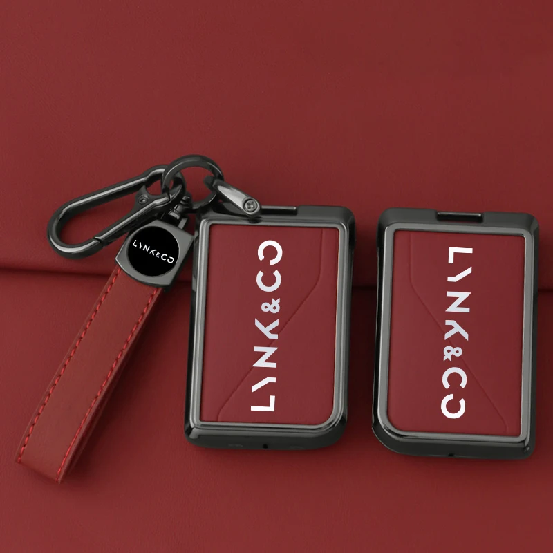 Zinc Alloy Car Key Case Cover Shell for Lynk&Co 05 Global Edition 01 Smart Protection Key Fob Replace Bag Car Accessories