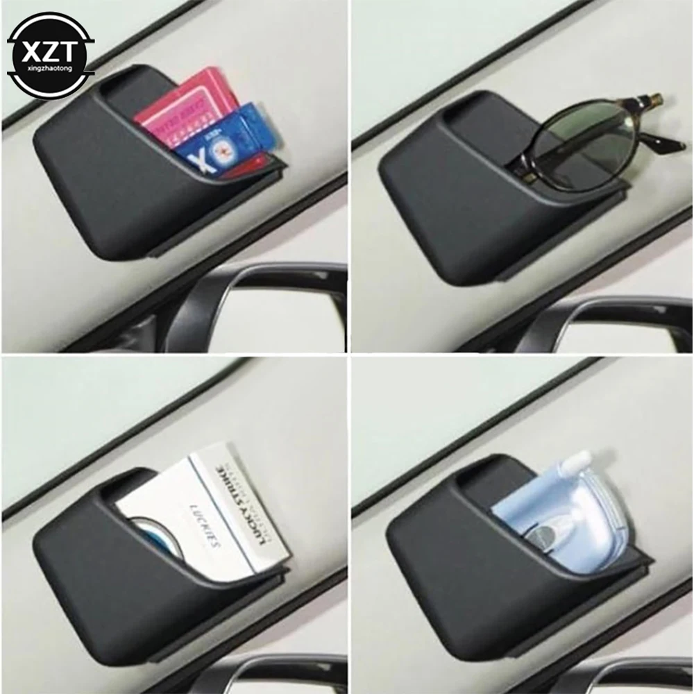 2pcs NEW Car Organizer Auto Truck Pillar Storage Box Cigarette Phone Glasses IC Card Holder Organizers Bag Car Styling Accessory