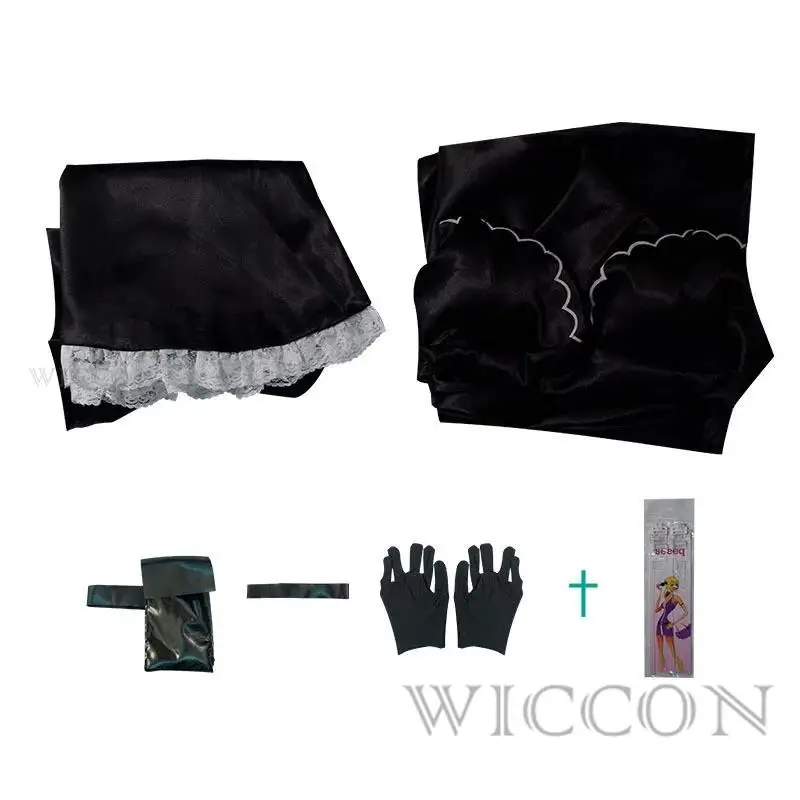 게임 블루 아카이브 Sunaookami Shiroko 코스프레 드레스 할로윈 카니발 의상 검은 망토 파티 의상