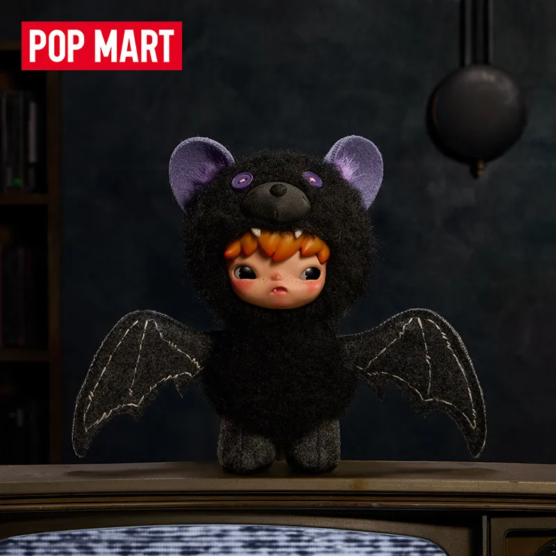 POP MART Hirono After Dark Serie Plüschpuppen-Anhänger Blindbox Mystery Box Puppe Niedliche Anime-Figur Überraschungstasche Spielzeug Schreibtischdekoration