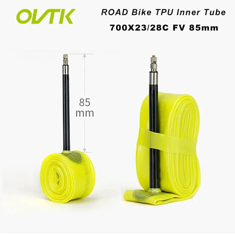 OVTK TPU Folding Bike Inner Tube 43g Ultralight ROAD Bicycle Inner Tube 700*23/28c French Valve 85mm Cycling Accessories