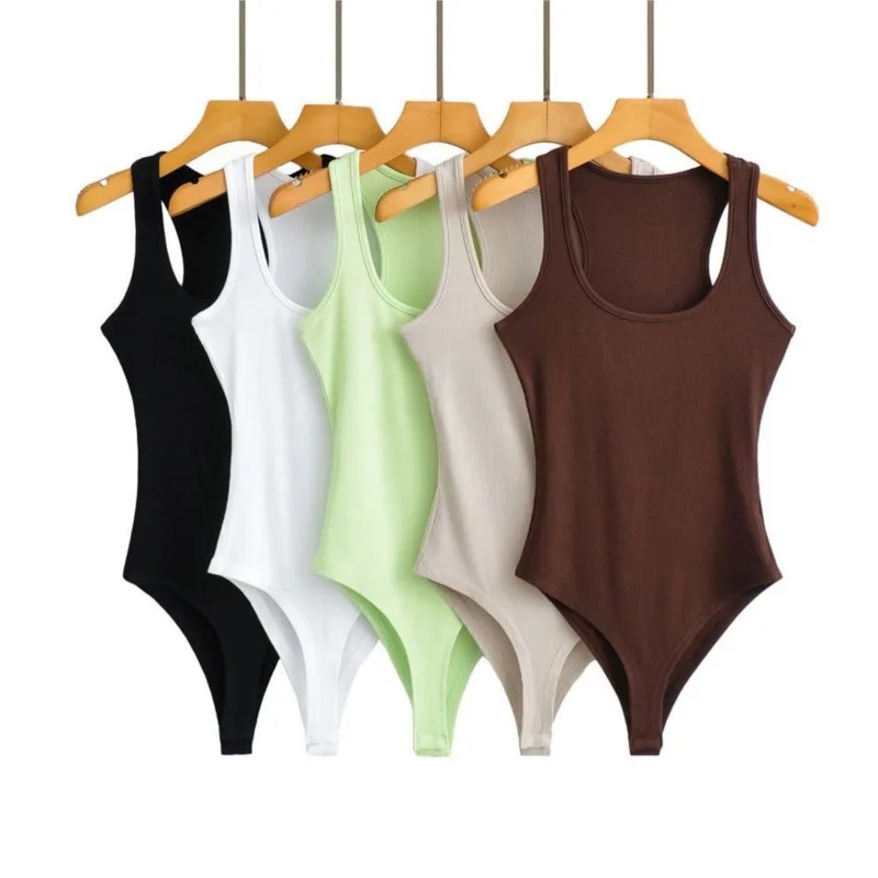 One-piece Vest Round-neck Slimming Sporty Top For Women Jumpsuit