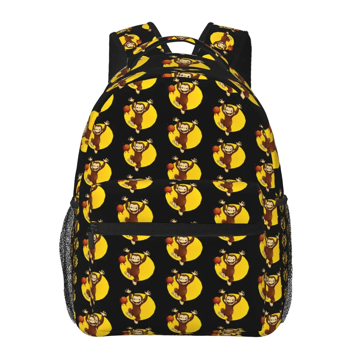 

Funny And Cute Curious George Monky Backpack Daypack Large Capacity Boys Girls BookBag School Bag Shoulder Bags for Men Women