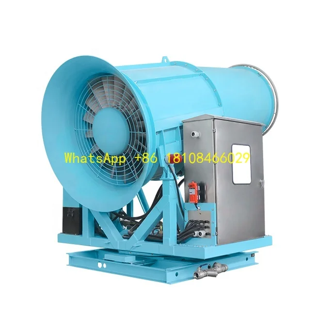 Máquina de canhão de névoa vendas diretas da fábrica 120 m canhão de spray de névoa de alta pressão supressão de poeira de mina