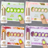 BORN PRETTY 10ml Summer Fruit Cat Magnetic Gel Nail Polish 2025 New Guava Glass Beads Semi Permanent Nail Polish Green Nails