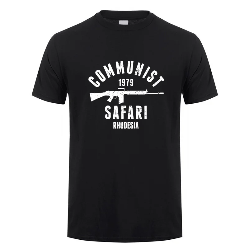 Camiseta Safari Rhodesia 1979, superventas de verano, camisetas de algodón de manga corta para hombre, camiseta divertida y fresca Unisex para hombre