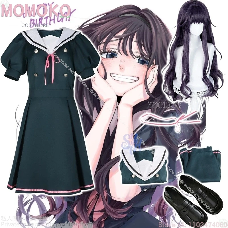 Anime la fleur parfumée fleurs avec dignité Cosplay Waguri Kaoruko Costume été JK école robe courte Lolita perruques Halloween