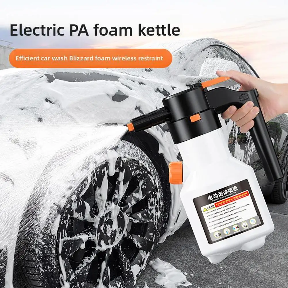 Electric Foam Sprayer Handheld Professional 2L Snow Foam Cannon Motorized Car Wash Sprayer for Car Wash Car Rechargeable