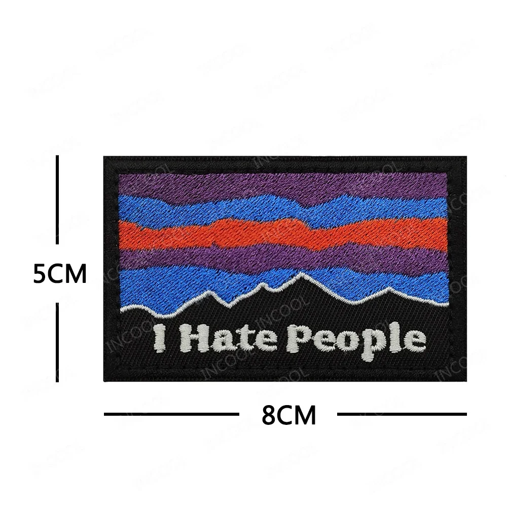 Fishing Embroidered Patch Russia Russian I Hate People Patches Appliqued Sticker Strip For Clothing Backpack Cap