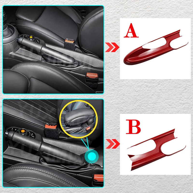 Car Interior ABS Plastic Decoration Cover Red Modified Sticker For BMW MINI Cooper S F54 F55 F56 F57 F60 CLUBMAN Car Accessories