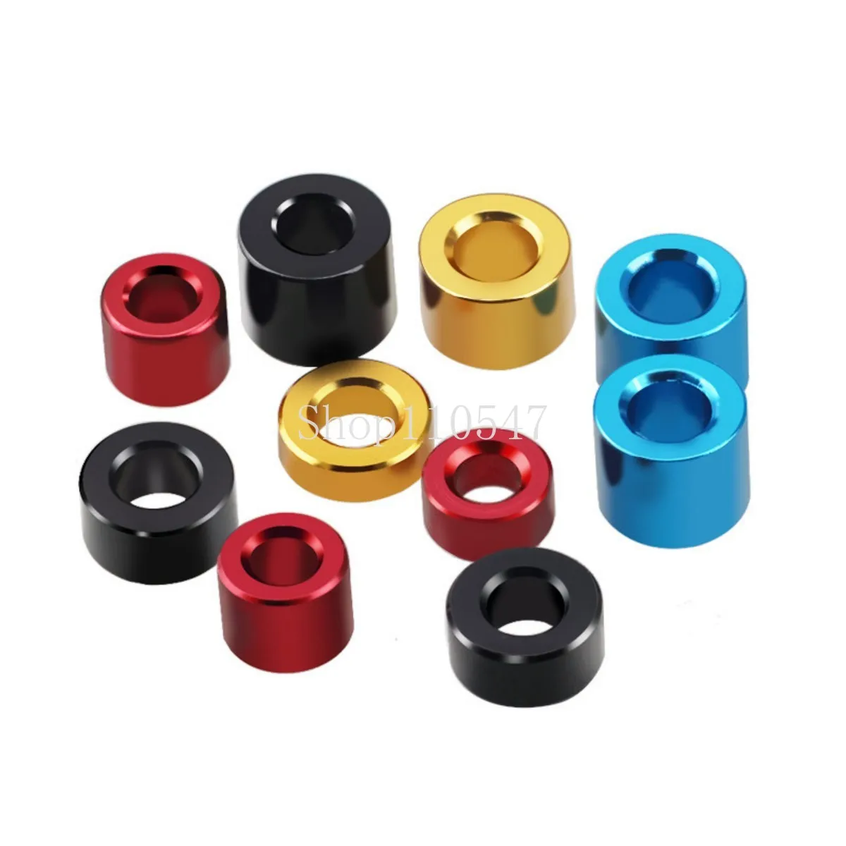 10-100pc M2 M2.5 Aluminum Unthreaded Bushing Washer Round Hollow Standoff Spacer Gasket Sleeve Length 1.5 2 3-12mm DIY Toy Model